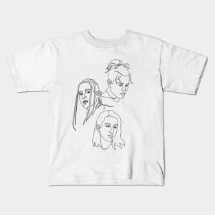 chase atlantic minimalistic line drawing Kids T-Shirt